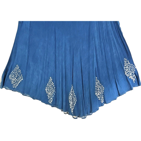 Riviera Sun ~Woman Plus Sizw 2X~ Blue Embroidered Sequin Maxi Flare Dress NWT. - Picture 12 of 15